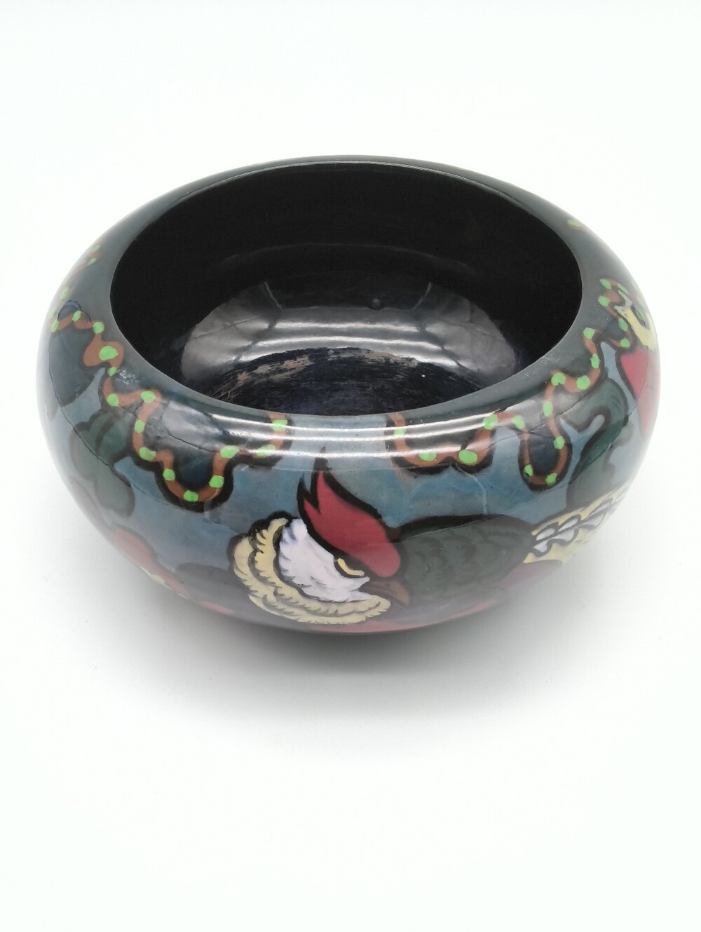 Vintage Decoro Pottery Art Deco Bowl Bird of Paradise Canning Co. c.1923